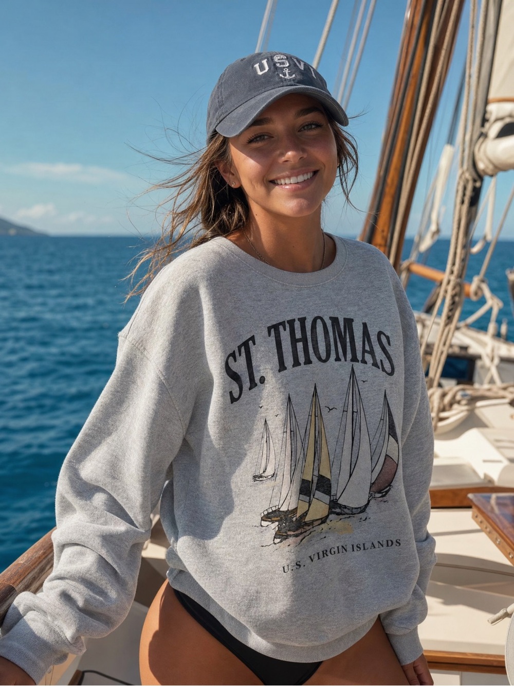 ⛵️ Hollister St. Thomas Sailboat Graphic Sweatshirt